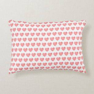 Coussins Décoratifs Coeur d'aquarelle rose motif