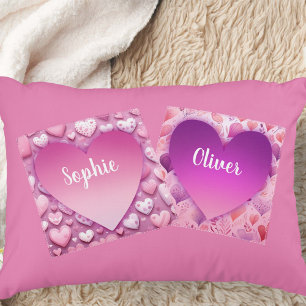 Coussins Décoratifs Cœur de couple personnalisé