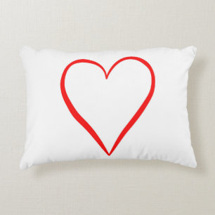 Coussins Décoratifs Coeur peint sur fond blanc