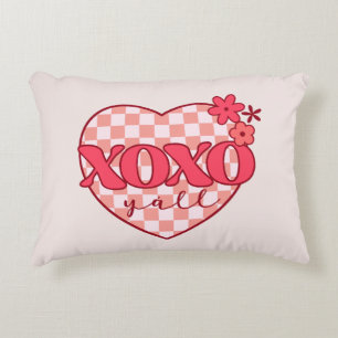 Coussins Décoratifs Coeur rose Xoxo Hugs et baisers