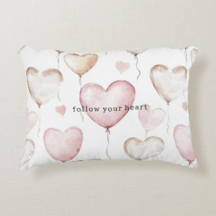 Coussins Décoratifs Cœurs de crème rose