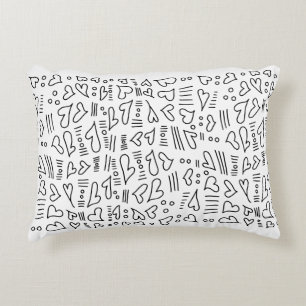 Coussins Décoratifs Coeurs de Doodle 35