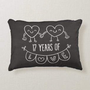 Coussins Décoratifs Coeurs de la calèche du 17e anniversaire