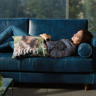 Coussins Décoratifs Collage de photos personnalisé pour sœurs
