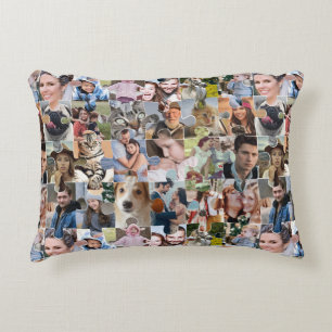Coussins Décoratifs Collage Photo Famille Personnalisé Forme 24 Pic Pu