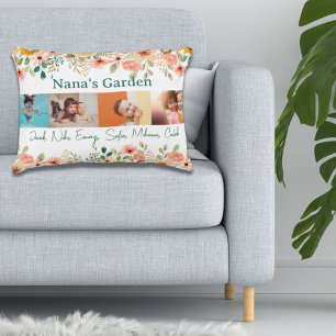 Coussins Décoratifs Collage photo personnalisé Jardin de Nana Grandma