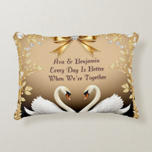 Coussins Décoratifs Collection Maison Romantique Cygne Perle 🦢