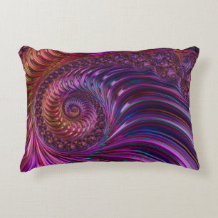 Coussins Décoratifs Coloré Super Trippy Funky Spiral Fractal Art