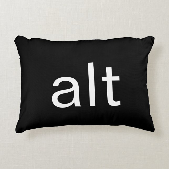 Coussins Décoratifs Commande Alt Clavier Noir Blanc (Devant)