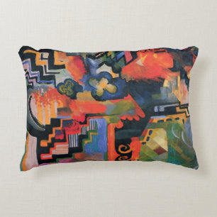 Coussins Décoratifs Composition colorée par August Macke, Art Vintage