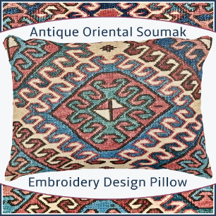 Coussins Décoratifs Conception de broderie de Soumak oriental antique