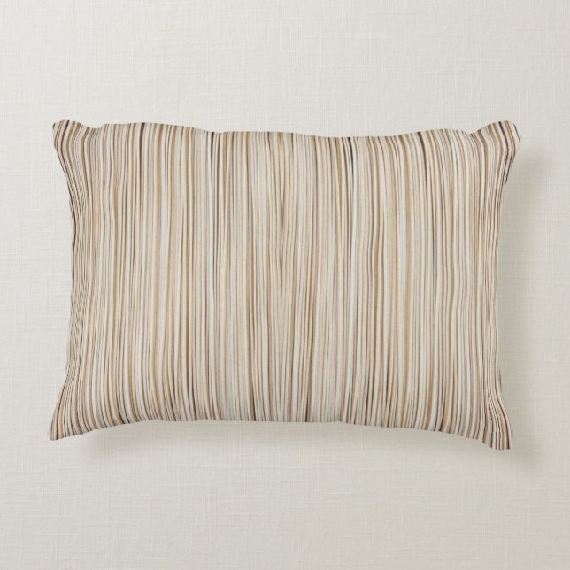 Coussins Décoratifs Conception de lignes brunes abstraites mignonnes (Dos)