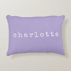 Coussins Décoratifs Conception de nom minimaliste simple en violet per