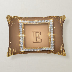 Coussins Décoratifs ✨ Conception de nom personnalisé avec monogramme d