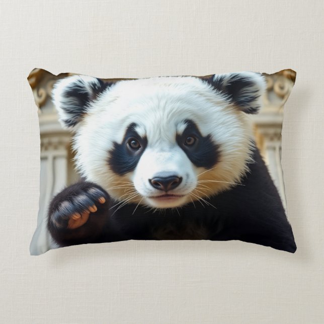 Coussins Décoratifs Conception de Panda qui Agite (Devant)
