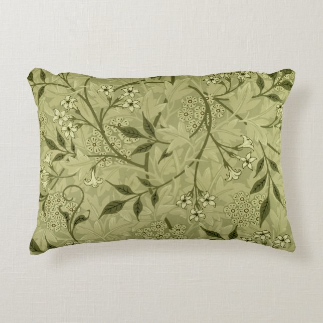 Coussins Décoratifs Conception de papier peint de "jasmin", 1872 (Devant)