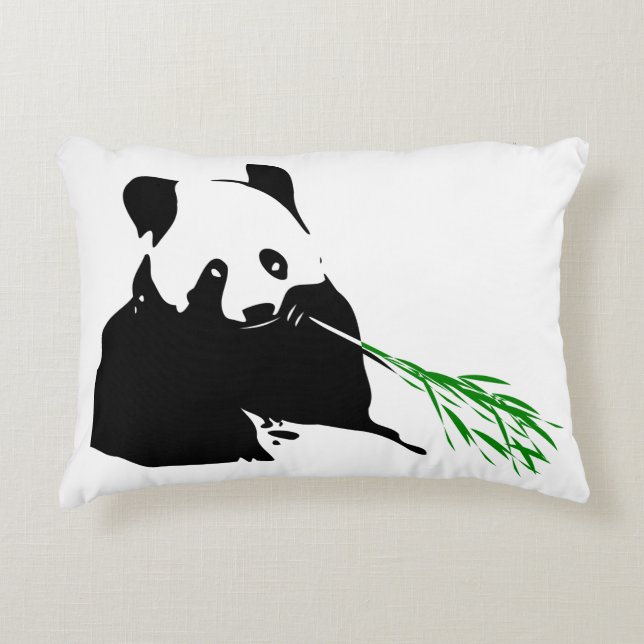 Coussins Décoratifs Conception d'ours panda. (Devant)