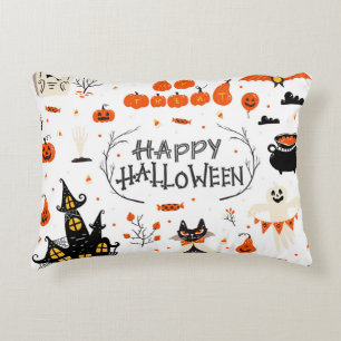 Coussins Décoratifs Conception d'un jeu Vintage d'éléments Halloween