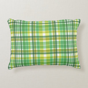 Coussins Décoratifs Conception Plaid Jaune Vert