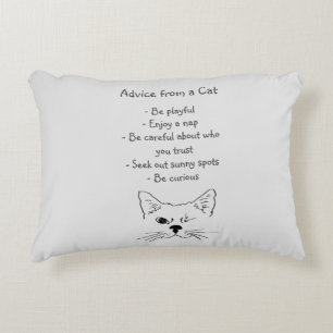 Coussins Décoratifs Conseils de Winking Cat amusant Humour animal