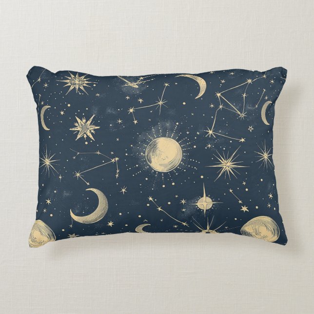 Coussins Décoratifs Constellation céleste - Nuit étoilée (3) (Devant)