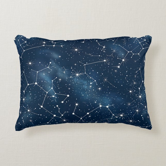 Coussins Décoratifs Constellation céleste - Nuit étoilée (4) (Devant)