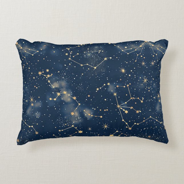 Coussins Décoratifs Constellation céleste - Nuit étoilée (5) (Devant)