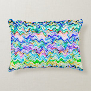 Coussins Décoratifs Cool multicolore Wavy Zig Zag Motif