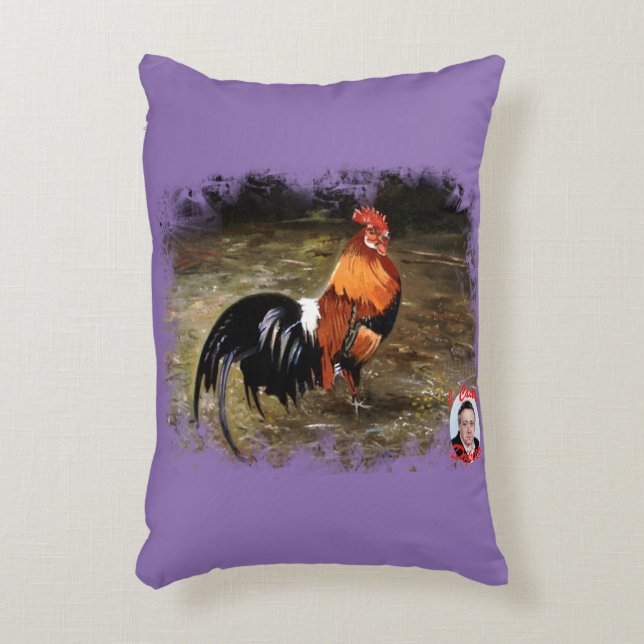 Coussins Décoratifs Coq/Gaulois/Rooster (Devant(Vertical))