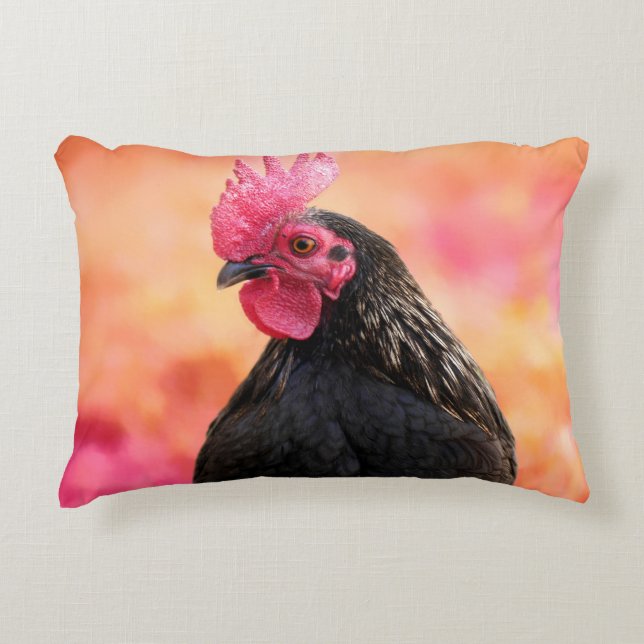 Coussins Décoratifs Coq Noir (Devant)
