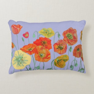 Coussins Décoratifs Coquelicot Coquelicots Lavande Violet Orange Rouge