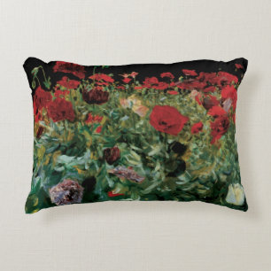 Coussins Décoratifs Coquelicots par John Singer Sargent, Fleurs Vintag