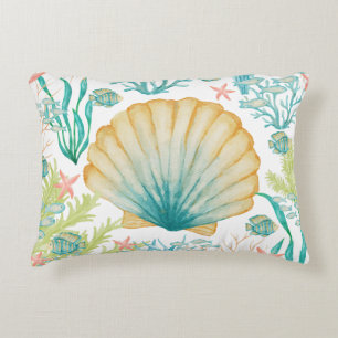 Coussins Décoratifs Coquillage Algue Corail Poisson