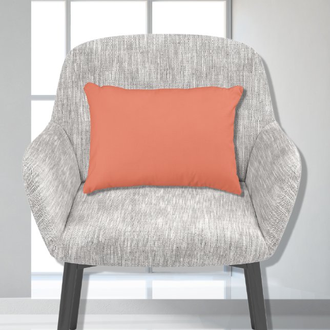 Coussins Décoratifs Corail Orange Uni de Base Élégant 11x16 (Créateur téléchargé)