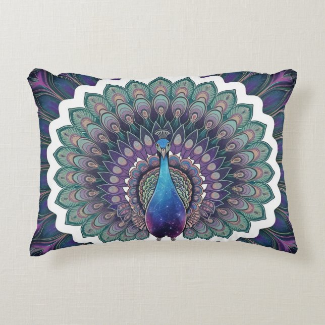 Coussins Décoratifs Cosmic Peacock Mandala Thlow (Devant)