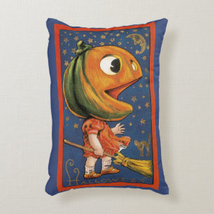 Coussins Décoratifs Costume de tête de citrouille géante Halloween vin