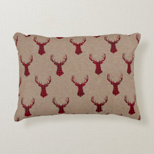 Coussins Décoratifs Cosy Modern Deer Kraft Plaid Noël