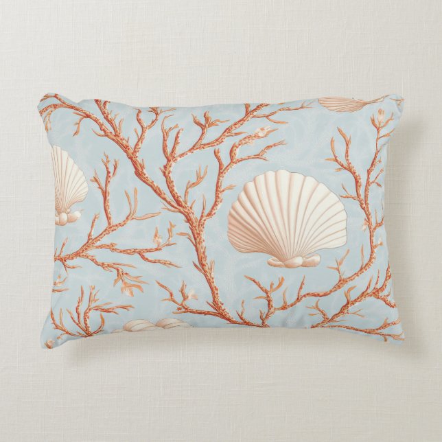 Coussins Décoratifs Côtier rustique - Coquillages, Starfish, Reef (36) (Devant)