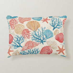 Coussins Décoratifs Côtière rustique - Coquillages, Poisson étoilé, Ba