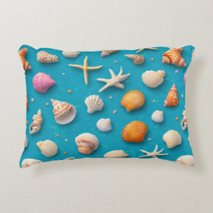 Coussins Décoratifs Côtière rustique - Coquillages, Poissons étoilés, 