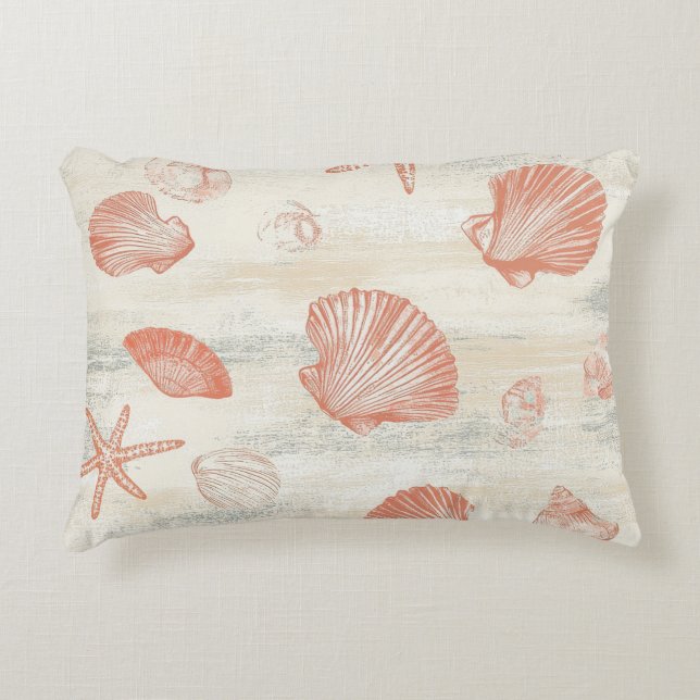 Coussins Décoratifs Côtière rustique - Coquillages, Starfish, Reef (29 (Devant)