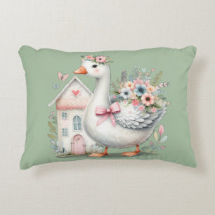 Coussins Décoratifs Cottage Goose Floral House Scène