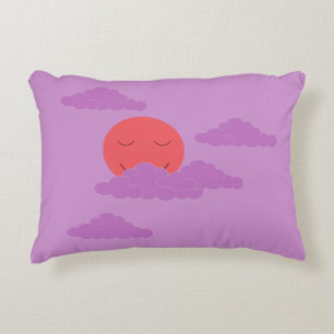 Coussins Décoratifs Coucher de soleil avec des nuages violets :