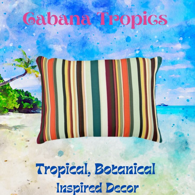 Coussins Décoratifs Couleurs d'été rayures (Créateur téléchargé)