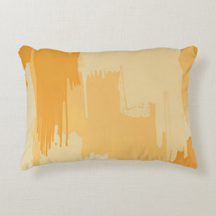 Coussins Décoratifs Coups de pinceau jaunes et crème abstraits