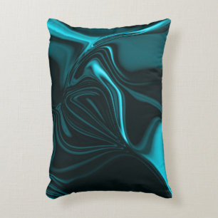 Coussins Décoratifs Courbes en bleu turquoise foncé, ciel profond ou c