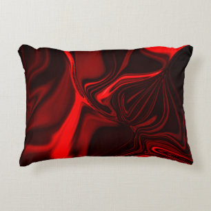Coussins Décoratifs Courbes rouges clair et foncé dans fond foncé