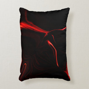 Coussins Décoratifs Courbes rouges ou ondulations dans les fonds rouge