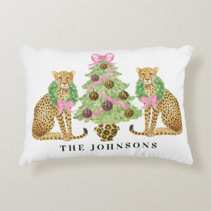 Coussins Décoratifs Couronne de Noël Blason Léopard