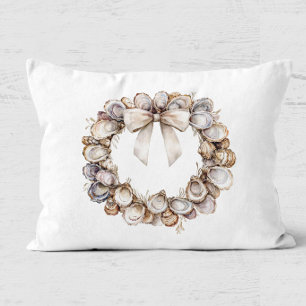 Coussins Décoratifs Couronne de Noël côtière en coquilles d'huîtres Fê